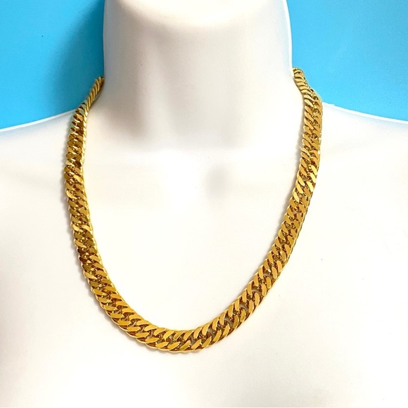 Gold Curb Chain 20" Unisex Gender Neutral Heavy - Picture 3 of 7